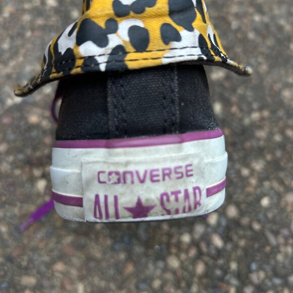 Converse Double Flap Leopard Print Chuck Taylor Skate Sneakers Size 6 - Picture 4 of 13